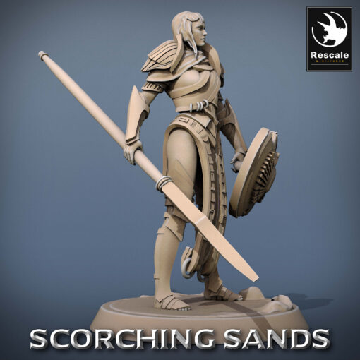 Egyptian Solider Stand Lance 03 New