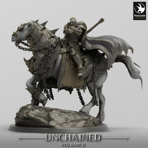 unchained horse stand rider 03 5493 lighting al