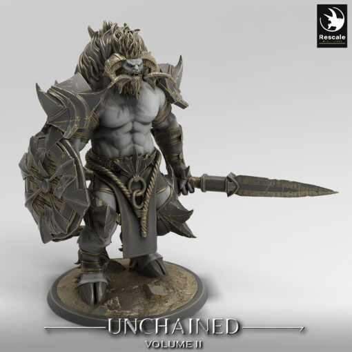 unchained minotaur stand spear 03 5025 lighting al