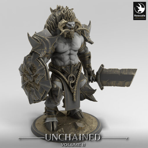 unchained minotaur stand sword 03 5024 lighting al